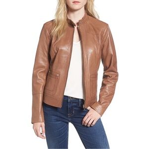 NWT - Bernardo Leather Moto Jacket Size Medium